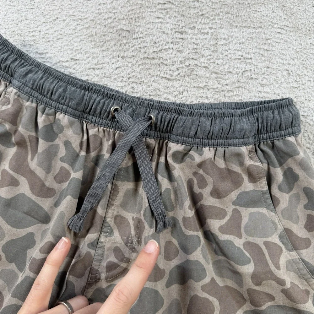 Burlebo Shorts Mens Small Camo Hybrid Lined Active Drawstring Performance